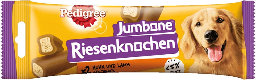 PEDIGREE JUMBONE Riesenknochen Medium mit Huhn und Lamm Geschmack HundekauknochenVorschaubild