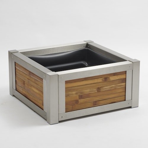 BambusBASIS Terrassenteich Edelstahl mit verschiedenen Bambusfüllungen