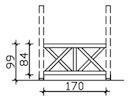 Vorschaubild Skan Holz Andreaskreuz-Brüstung für Terrassenüberdachung Leimholz