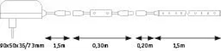 Paulmann SimpLED Power LED Strip Warmweiß Komplettset 1,5m