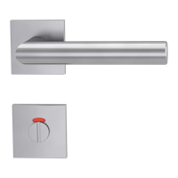 Griffwerk VAYA 128 LUCIA fast2fix Fast2Fix GK3 Rosetten eckig WC rot/weiß Edelstahl matt