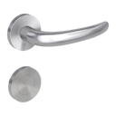 Vorschaubild Griffwerk ULMER GRIFF PROF | DESIGN MANUFAKTUR Edelstahl matt -Rosettengarnitur -Schraubt. -BL TS 40-45mm