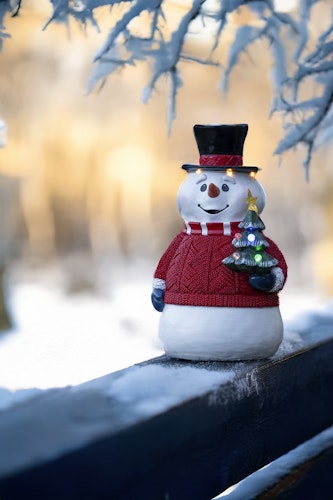 Konstsmide Weihnachtsbeleuchtung LED Schneemann batteriebetrieben