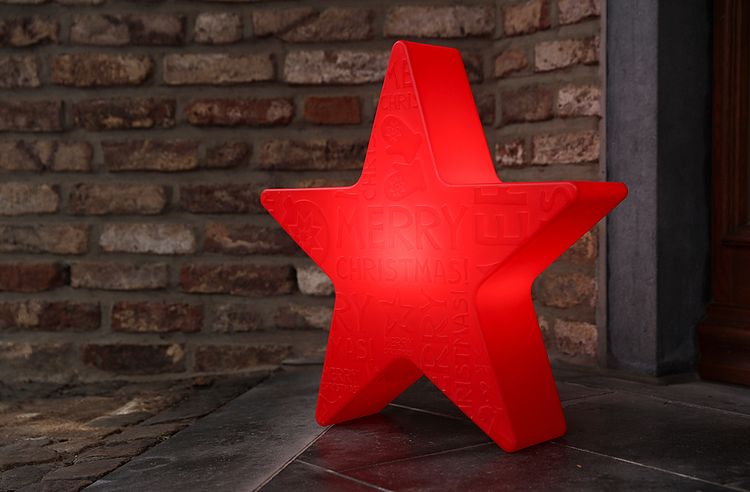 8 seasons design LED-Dekoleuchte Shining Star 'Merry Christmas' Ø 60 cm (WW), verschiedene Farben