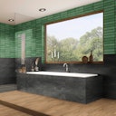 Vorschaubild Revét Vinyl Wandfliese Butcherblock Grün Hochglanz 120 x 60 cm