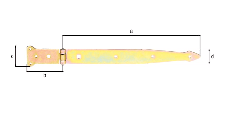 Alberts® Werfgehänge Scharnier 63x101 Band 400x45 mm gelbvz.