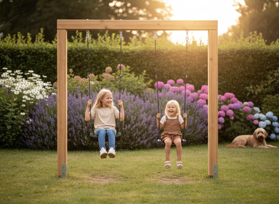 EXIT Linea Massiv 140 doppelte Holzschaukel