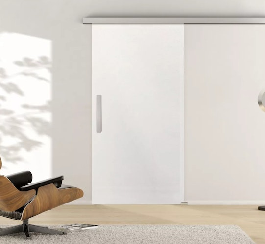 Griffwerk Glasschiebetür (VSG) PIANO WHITE VSG PURE WHITE weiß blickdicht 935x2058x8.8mm