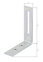 Vorschaubild Alberts® Verstellwinkel, mit Langloch, galvanisch verzinkt dickschichtpassiviert, TxHxB 65x80x20 mm 