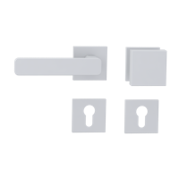 Griffwerk Wechselgarnitur VAYA 265 MINIMAL MODERN fast2fix Fast2Fix  Rosetten eckig Knopf SQUARE Seidenweiß L