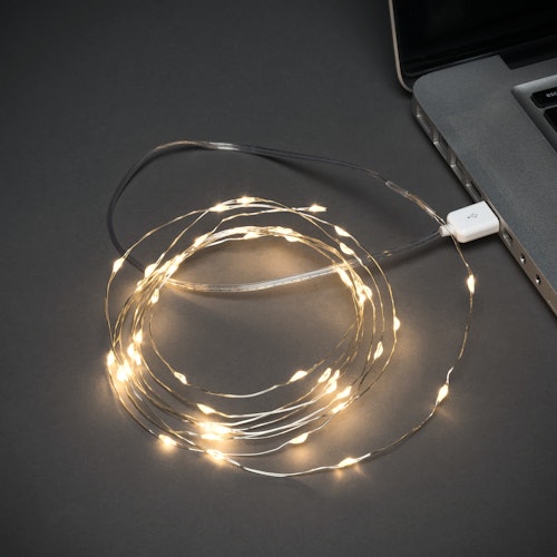 Konstsmide Weihnachtsbeleuchtung  Micro LED Lichterkette Warmweiß