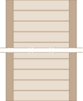 OSMO Möbelzuschneidetür mit geschlossenen Lamellen 20 mm