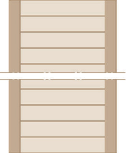 OSMO Möbelzuschneidetür mit geschlossenen Lamellen 20 mm