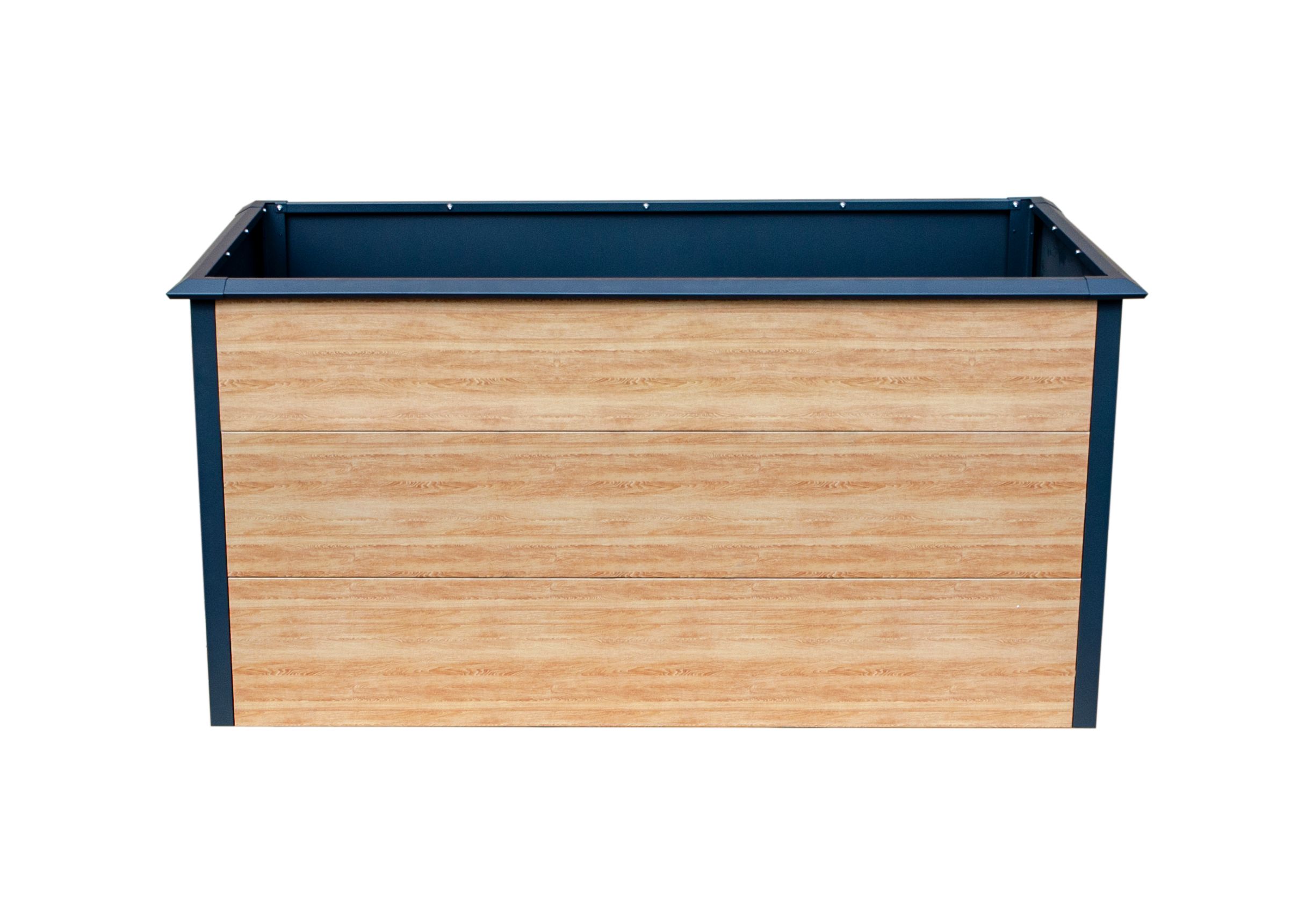 T&J EMMI Metall Hochbeet Holzdekor 150 x 75 x 77 cm