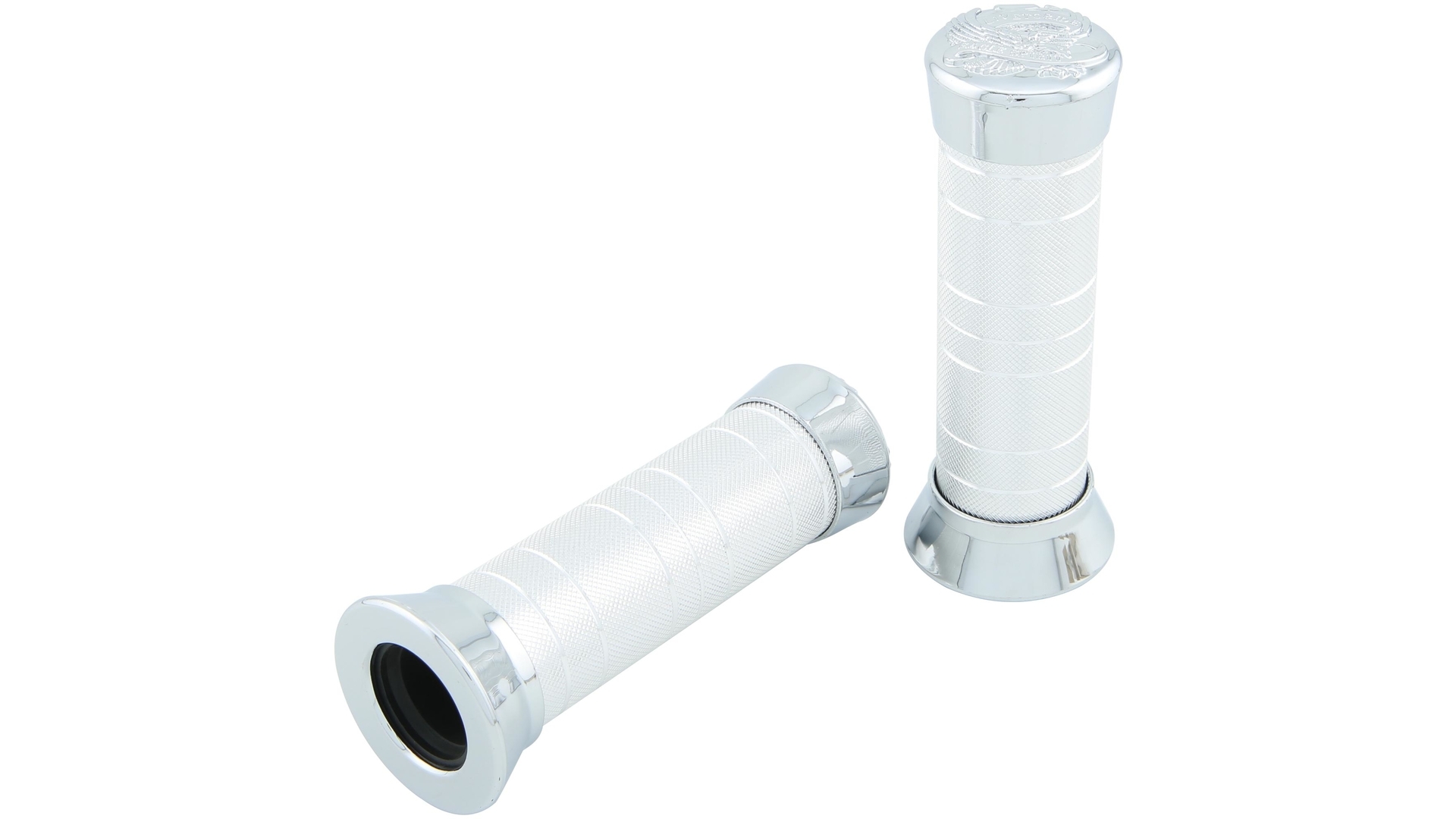 Vicma Griffgummi chrom, Griffgummi Paar, Ø 22 mm, 134 mm lang