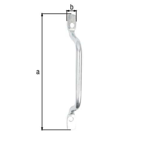 Alberts® Torgriff, Stahl roh, galvanisch blau verzinkt, Länge 159 mm, Breite 13 mm, FR 309558