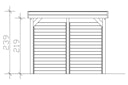 Vorschaubild Skan Holz Carport Friesland 320x555 cm inkl. Seiten- und Rückwand Set A