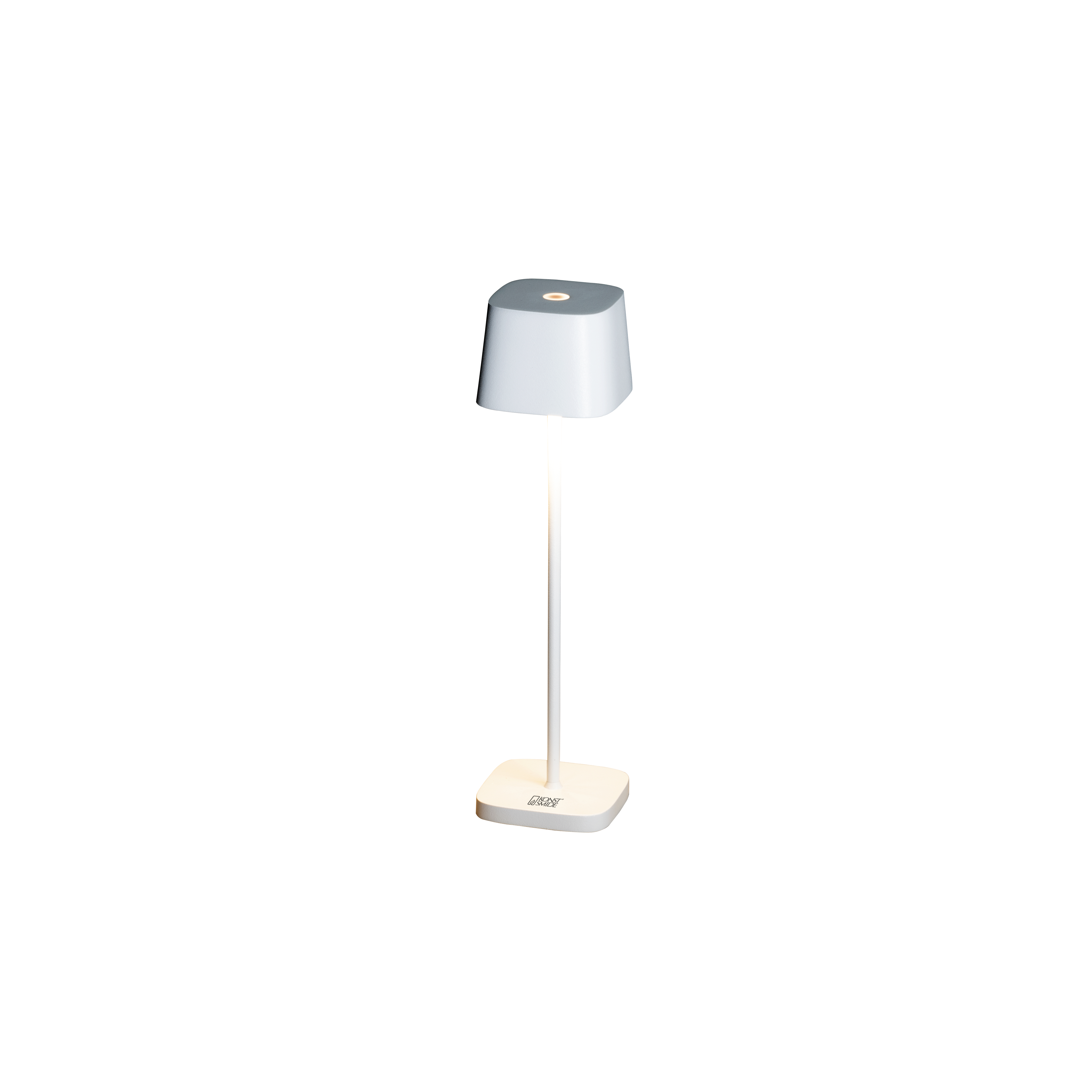Konstsmide Capri-Mini USB-Tischleuchte weiß, 2700/3000K, dimmbar, eckig