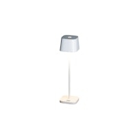 Konstsmide Capri-Mini USB-Tischleuchte weiß, 2700/3000K, dimmbar, eckig