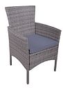 Vorschaubild Garden Pleasure Balkon-Set DAKOTA, Tisch 70 x 60 + 2 Sessel, Polyrattan / Akazie / Kissen 100 % Polyester