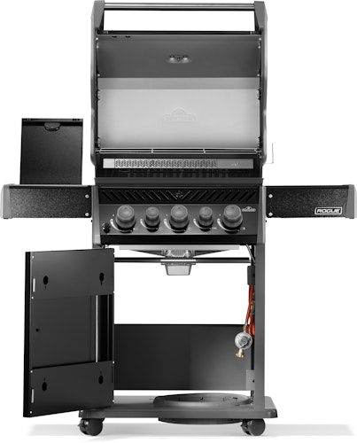 NAPOLEON Gasgrill Rogue 425 mit Heck- und Seitenbrenner, Schwarz, inkl. Drehspieß