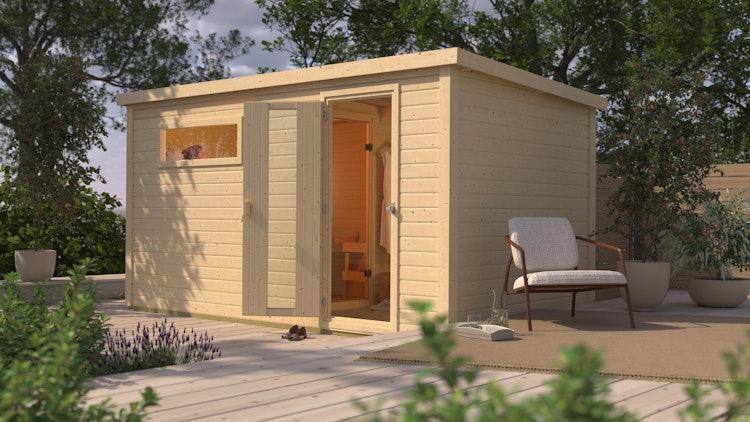 Karibu Gartensauna Saunahaus Hytti 6 inkl. gratis Sauna-Zubehörset im Wert von 234,94 €