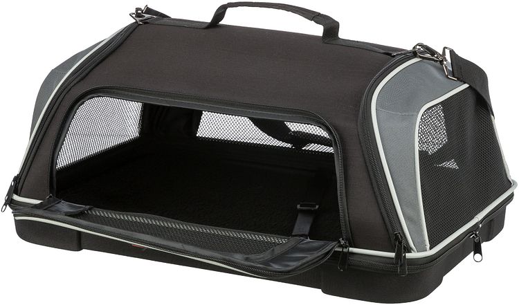 TRIXIE Airline Tasche Boarding, 55 × 23 × 40 cm, schwarz/grau