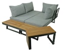 Vorschaubild Garden Pleasure Lounge Set FELICE, Aluminium / Akazie / Kissen 100 % Polyester