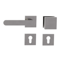 Griffwerk Wechselgarnitur VAYA 291 AVUS fast2fix Fast2Fix  Rosetten eckig Knopf SQUARE Samtgrau L