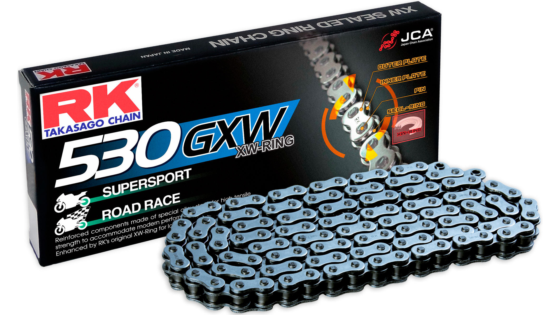 RK Kette 530GXW, 108 Glieder