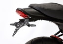 Vorschaubild PROTECH V-SHAPE Kennzeichenhalter SET mit Reflektor und Beleuchtung Alu & Stahl Schwarz für KAWASAKI Z900 RS
