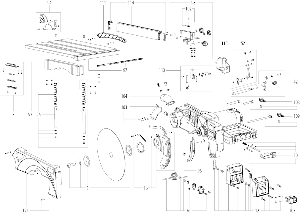 Explosionszeichnung Ersatzteile