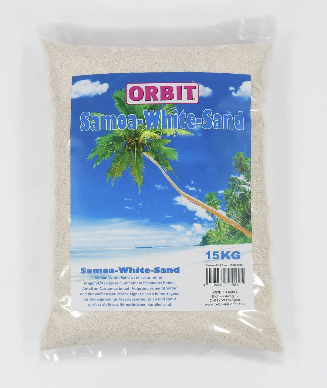 Orbit Samoa-White-Sand, 15 Kilogramm Aquarienbodengrund