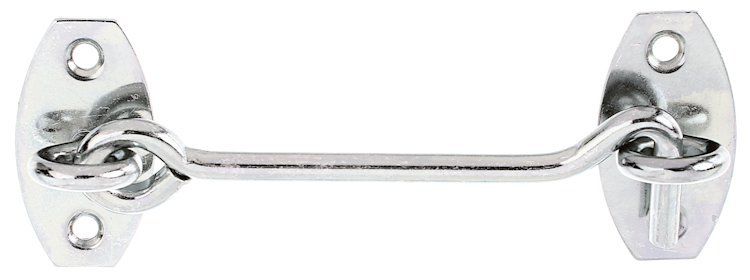 Alberts® Sturmhaken, auf Platte, galv. verzinkt dickschichtpassiviert,,z.Einschrauben,Haken ⌀5,2 mm,Karte à 1 St 903848