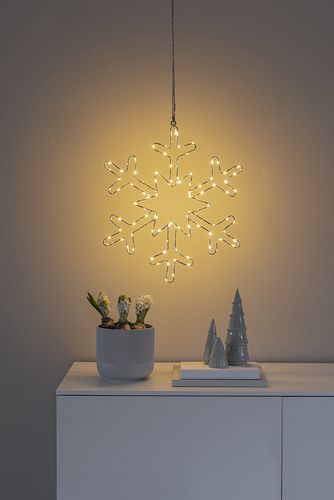 Konstsmide Weihnachtsbeleuchtung  Micro LED Silberschneeflocke