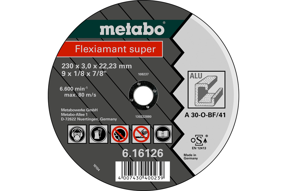 Metabo Flexiamant super 150x3,0x22,23 AluTrennscheibegerade Ausführung