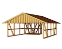 Skan Holz Schwarzwald - Satteldach Doppelcarport Breite 684 cm