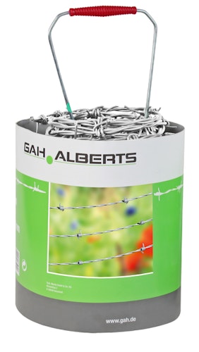 Alberts® Stacheldraht, verzinkt, ⌀1,6 mit 4 Stacheln, Abstand 130 mm, Länge 50 m 530259