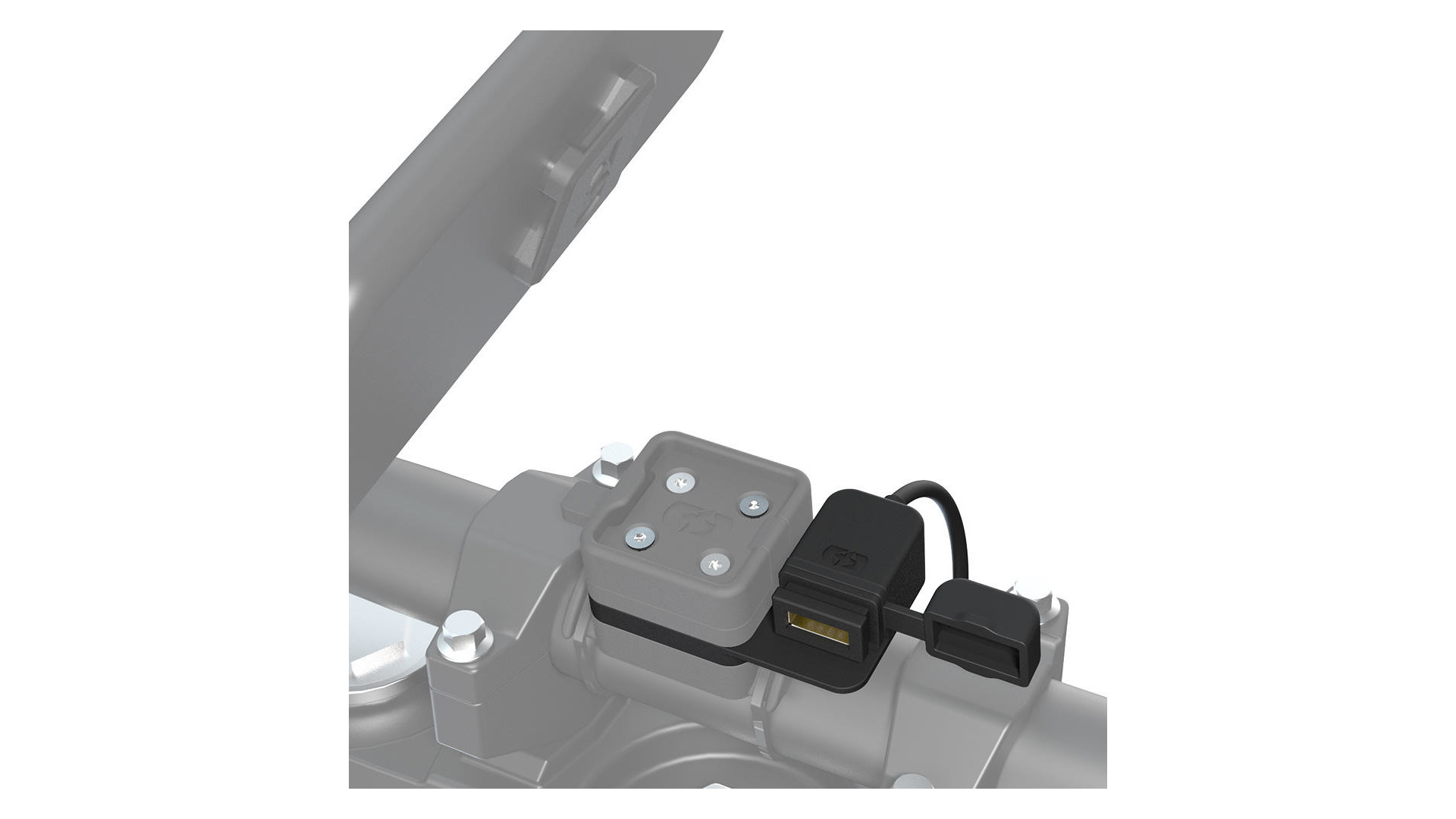 Oxford USB-Steckdose schwarz, USB-Ladeadapter "Cliqr" Hergestellt aus glasfaserverstärktem Nylon