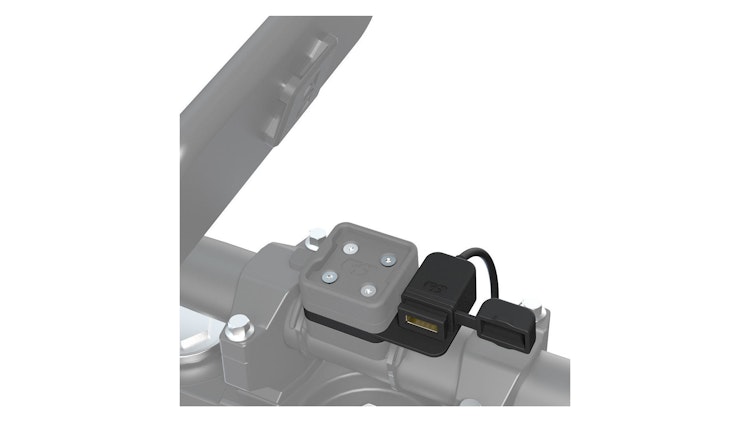 Oxford USB-Steckdose schwarz, USB-Ladeadapter "Cliqr" Hergestellt aus glasfaserverstärktem Nylon