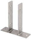 Alberts® Edelstahl U-Pfostenträger 200x60x4mm zum Aufschrauben für verschiedene Pfostenstärken