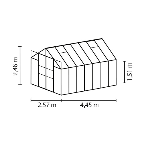 Vitavia Gewächshaus Uranus 11500 inkl. 4 Dachfenstern - 11,5 m²