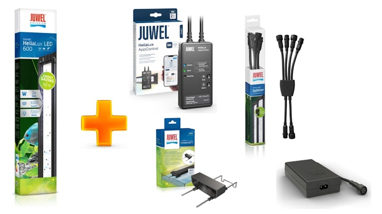 Juwel Helialux 600 (Leuchte, App-Control, Halterung, Splitter & Netzteil)  -  Vorteils-Paket