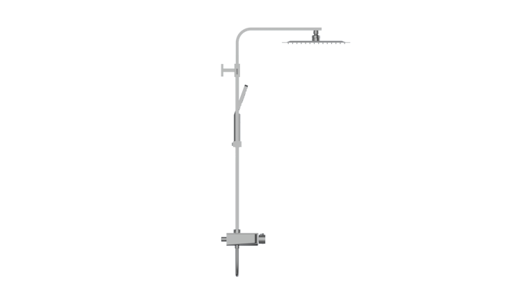Überkopfbrauseset OCEAN, mit Thermostatablage