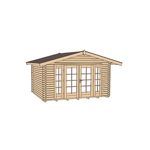 Weka 45 mm Weekendhaus 137 mit Vordach (60 cm)