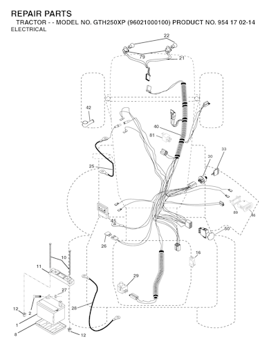 Husqvarna Gartentraktoren GTH250 XP, 96021000100, 954170214, 2005-01