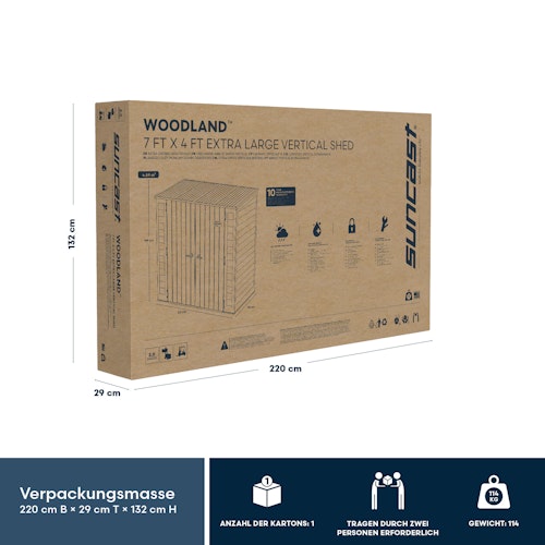 Suncast Kunststoff-Geräteschrank Modern - stahlverstärkt