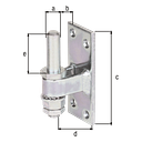 Vorschaubild Alberts® Kloben verstellbar galvanisch verzinkt dickschichtpassiviert. Ø13x40x100 mm