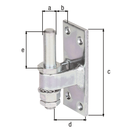 Alberts® Kloben verstellbar galvanisch verzinkt dickschichtpassiviert. Ø13x40x100 mm