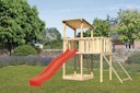 Vorschaubild Akubi Kinderspielturm Anna mit Pultdach inkl. Anbauplattform, Wellenrutsche und Netzrampe